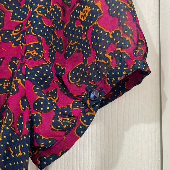 Navy Patterned vintage style dress by I love H81 size Small - Picture 7 of 10